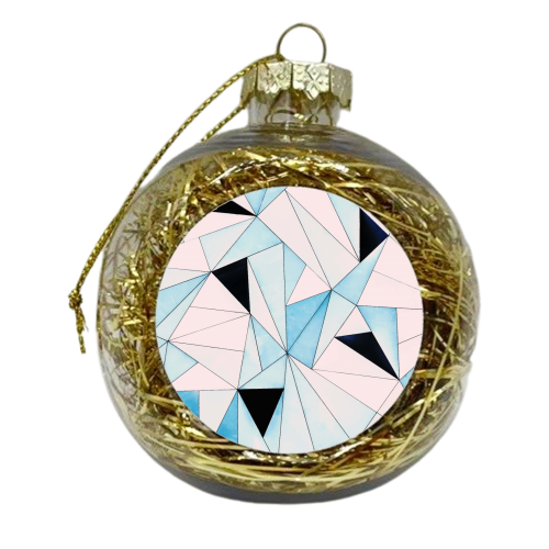 Geometric Washout - xmas bauble by Uma Prabhakar Gokhale