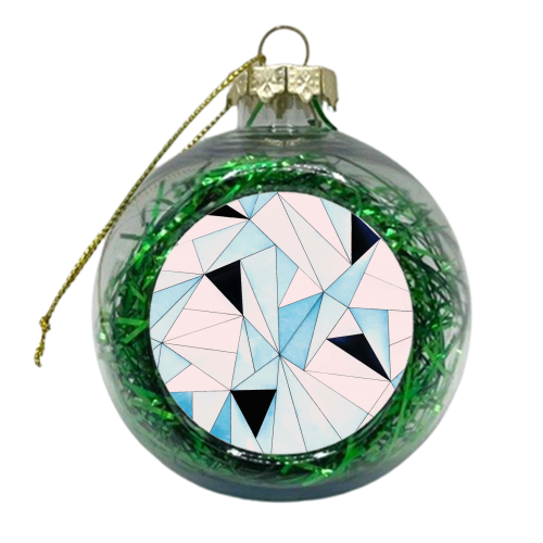 Geometric Washout - xmas bauble by Uma Prabhakar Gokhale