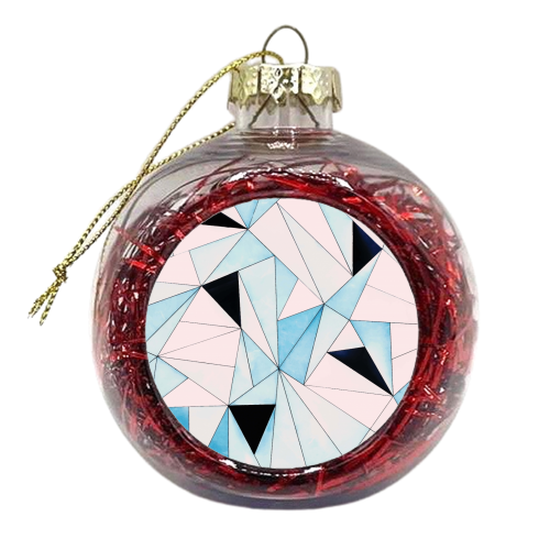 Geometric Washout - xmas bauble by Uma Prabhakar Gokhale
