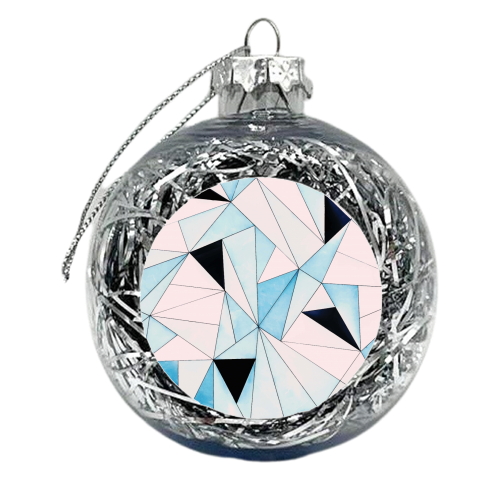 Geometric Washout - xmas bauble by Uma Prabhakar Gokhale