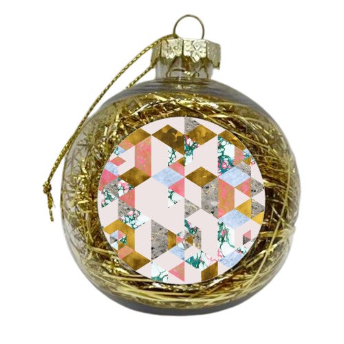 Geometry of Love - xmas bauble by Uma Prabhakar Gokhale