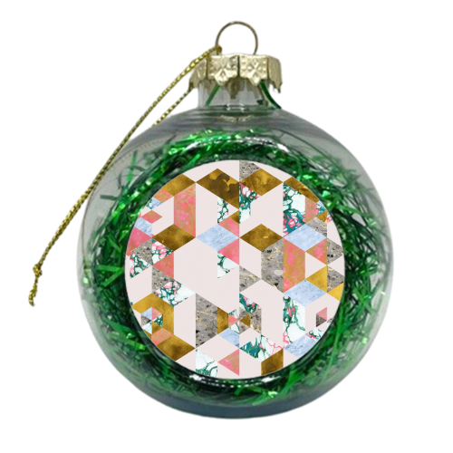 Geometry of Love - xmas bauble by Uma Prabhakar Gokhale