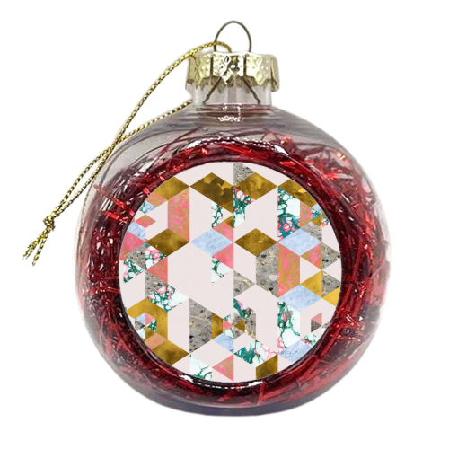 Geometry of Love - xmas bauble by Uma Prabhakar Gokhale