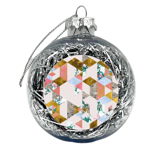 Geometry of Love - xmas bauble by Uma Prabhakar Gokhale
