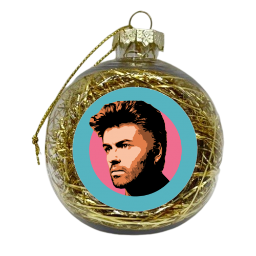 GEORGE - BLUE - xmas bauble by DOLLY WOLFE