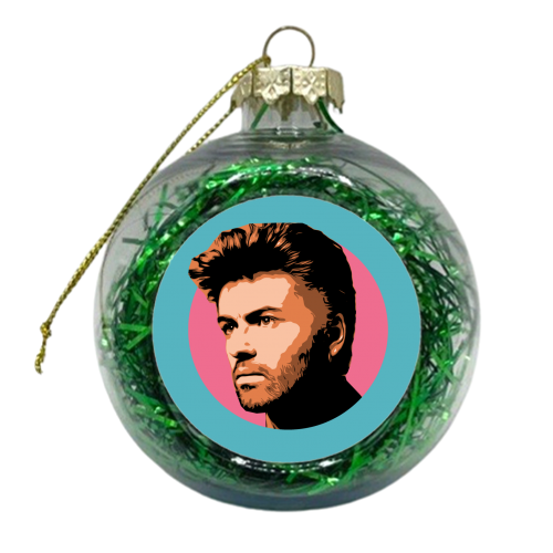 GEORGE - BLUE - xmas bauble by DOLLY WOLFE
