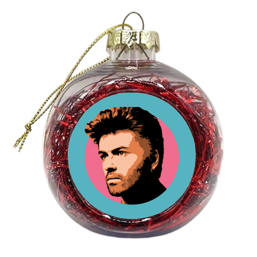 GEORGE - BLUE - xmas bauble by DOLLY WOLFE