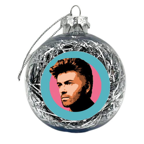 GEORGE - BLUE - xmas bauble by DOLLY WOLFE