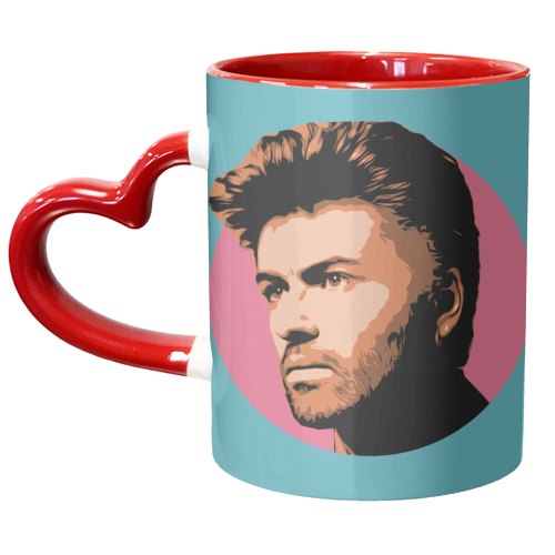 GEORGE - BLUE - unique mug by DOLLY WOLFE