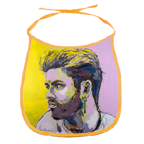 George - funny baby bib by Laura Selevos