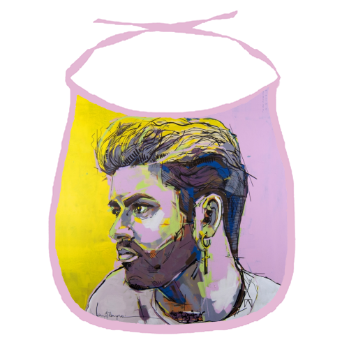 George - funny baby bib by Laura Selevos