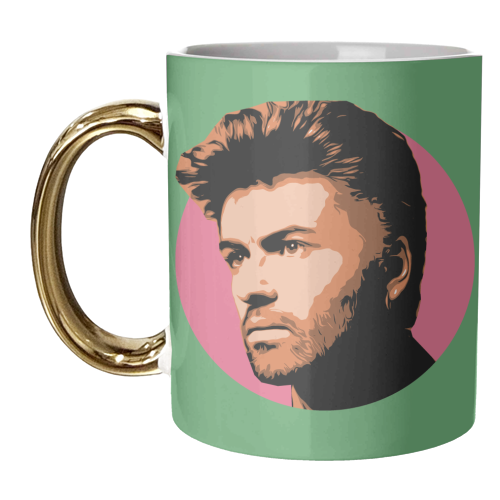 GEORGE - GREEN - unique mug by DOLLY WOLFE