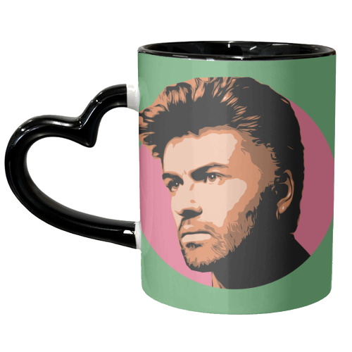 GEORGE - GREEN - unique mug by DOLLY WOLFE