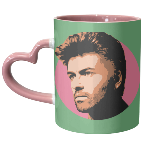 GEORGE - GREEN - unique mug by DOLLY WOLFE