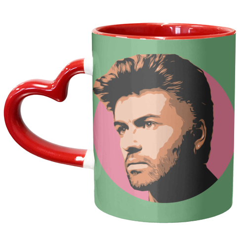 GEORGE - GREEN - unique mug by DOLLY WOLFE