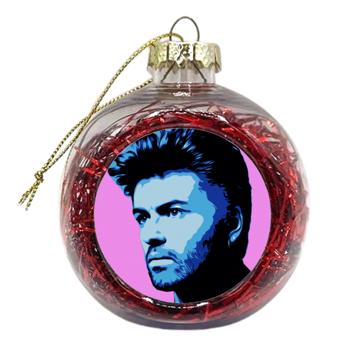 GEORGE - LILAC - xmas bauble by DOLLY WOLFE