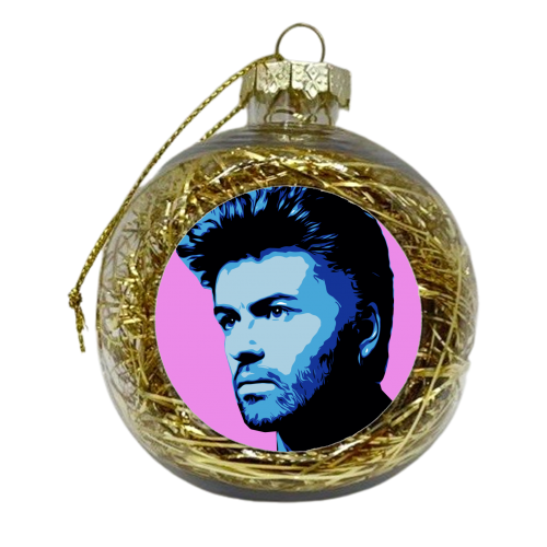 GEORGE - LILAC - xmas bauble by DOLLY WOLFE