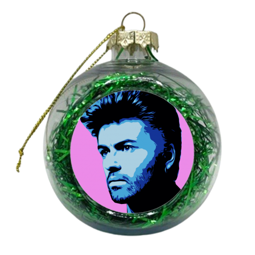 GEORGE - LILAC - xmas bauble by DOLLY WOLFE