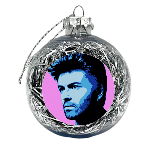 GEORGE - LILAC - xmas bauble by DOLLY WOLFE