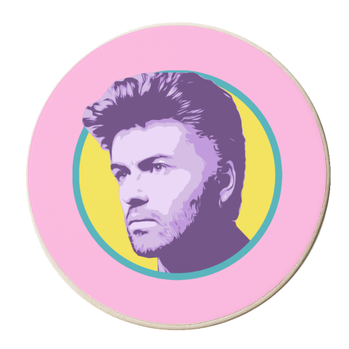 GEORGE - PINK - personalised beer coaster by DOLLY WOLFE