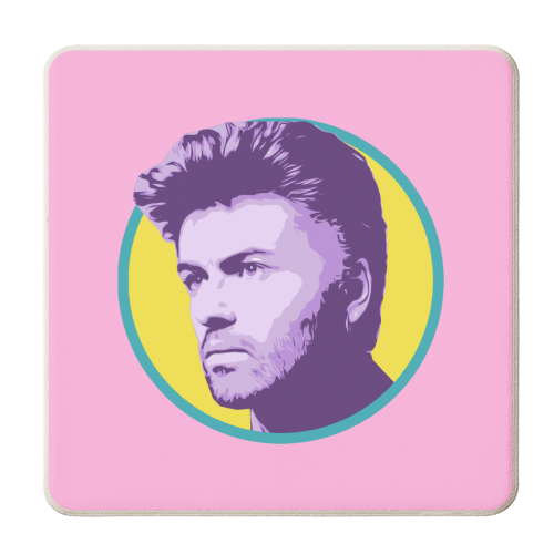 GEORGE - PINK - personalised beer coaster by DOLLY WOLFE