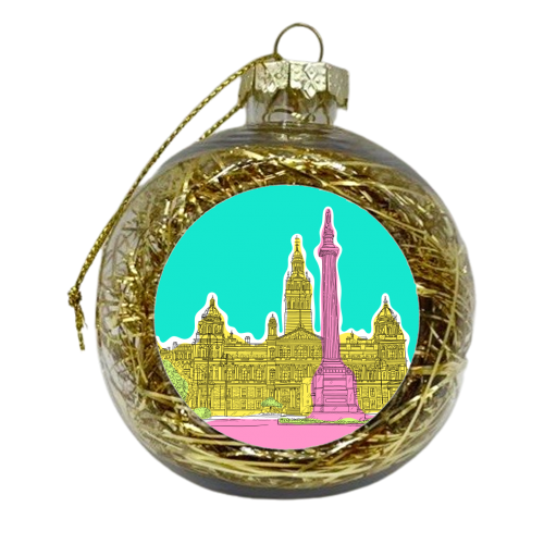 George Square, Glasgow (Scotland) In Colours - xmas bauble by Adam Regester