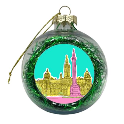 George Square, Glasgow (Scotland) In Colours - xmas bauble by Adam Regester