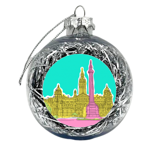 George Square, Glasgow (Scotland) In Colours - xmas bauble by Adam Regester