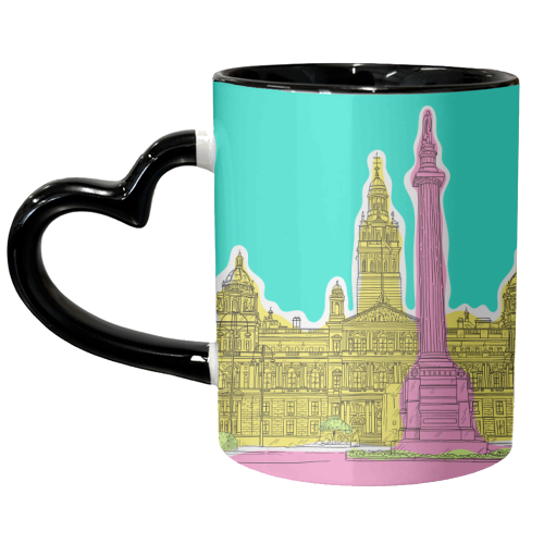 George Square, Glasgow (Scotland) In Colours - unique mug by Adam Regester