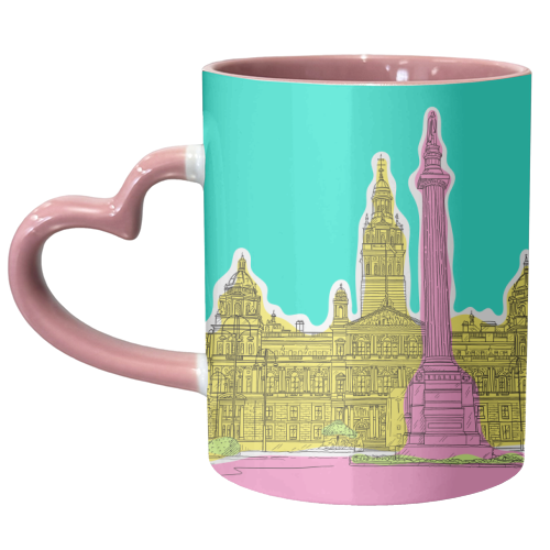 George Square, Glasgow (Scotland) In Colours - unique mug by Adam Regester