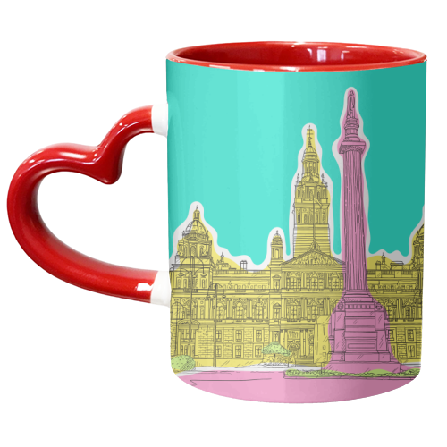 George Square, Glasgow (Scotland) In Colours - unique mug by Adam Regester