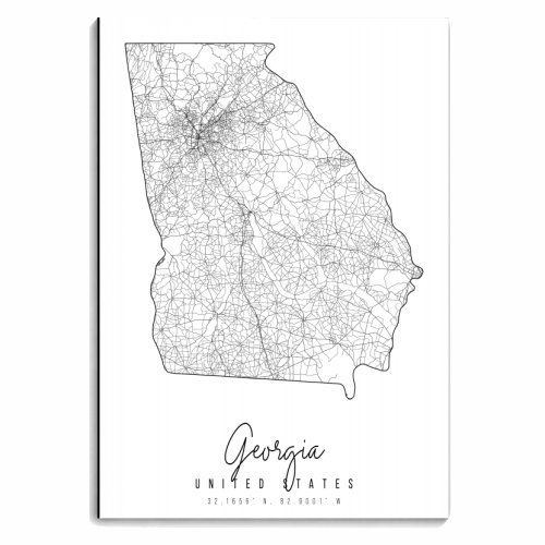 Georgia Minimal Street Map - personalised A4, A5, A6 notebook by Toni Scott