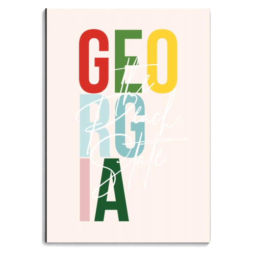 Georgia "The Peach State" Color State - personalised A4, A5, A6 notebook by Toni Scott