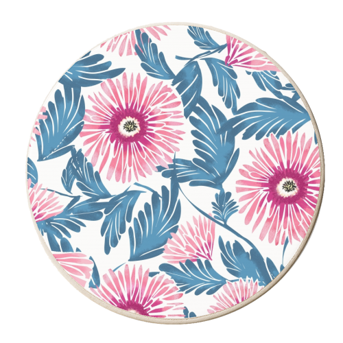 Gerbera Bloom - personalised beer coaster by Uma Prabhakar Gokhale