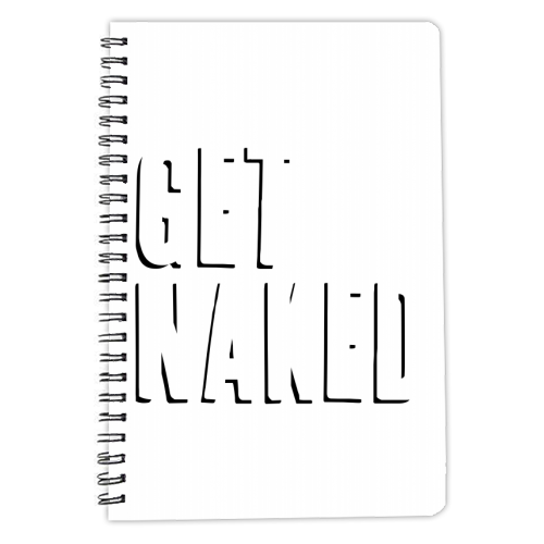 Get Naked Shadow Font - personalised A4, A5, A6 notebook by Toni Scott