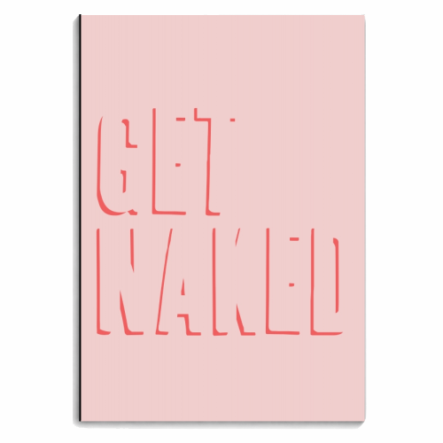 Get Naked Shadow Font Red and Pink - personalised A4, A5, A6 notebook by Toni Scott