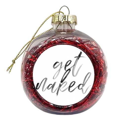 Get Naked Watercolor Script - xmas bauble by Toni Scott