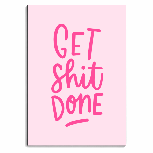 Get Shit Done - personalised A4, A5, A6 notebook by Natalie Rodrigues
