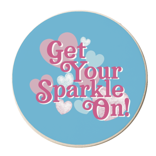 Get Your Sparkle On - personalised beer coaster by Giddy Kipper