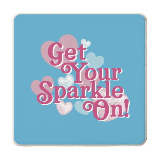 Get Your Sparkle On - personalised beer coaster by Giddy Kipper