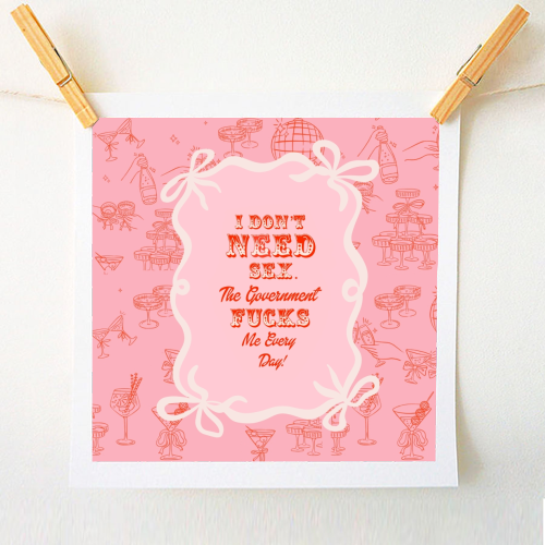 GETTING F****D! - A1 - A4 art print by Wallace Elizabeth