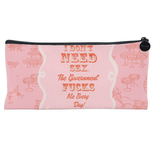 GETTING F****D! - flat pencil case by Wallace Elizabeth