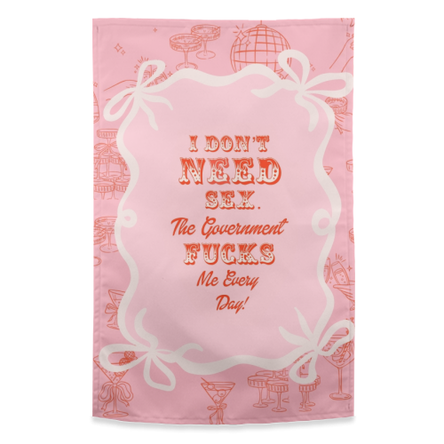 GETTING F****D! - funny tea towel by Wallace Elizabeth