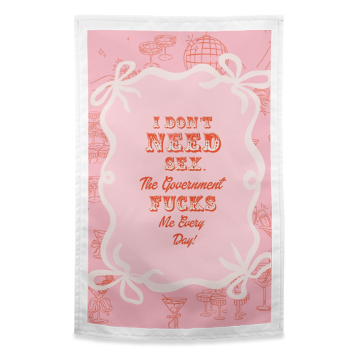 GETTING F****D! - funny tea towel by Wallace Elizabeth