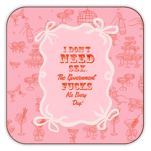 GETTING F****D! - personalised beer coaster by Wallace Elizabeth