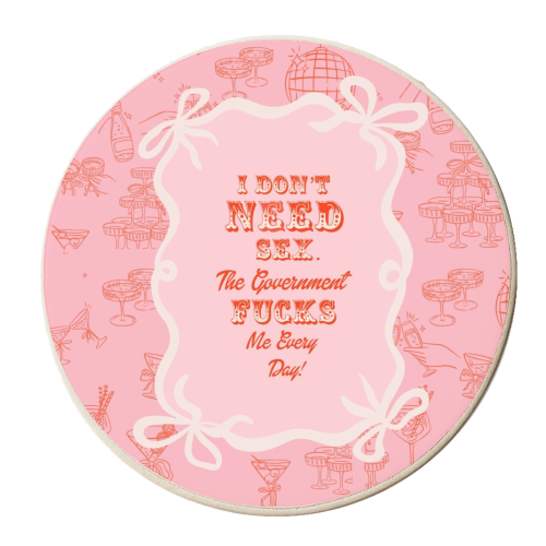 GETTING F****D! - personalised beer coaster by Wallace Elizabeth