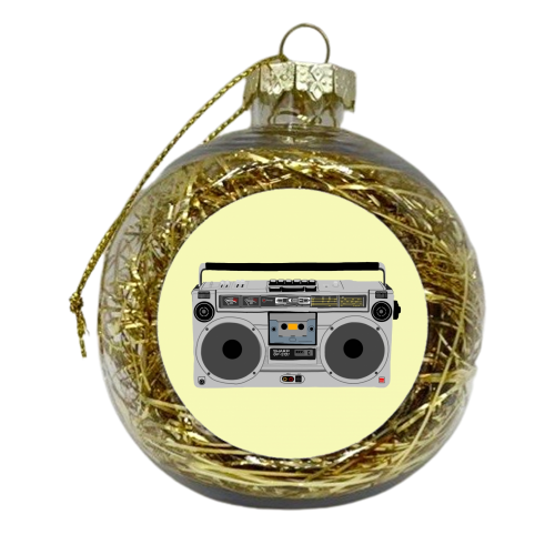 Ghetto Blaster - xmas bauble by ainsley wilson