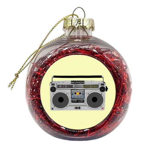 Ghetto Blaster - xmas bauble by ainsley wilson