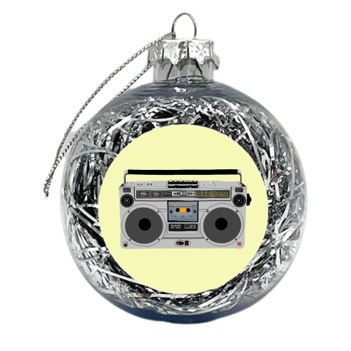 Ghetto Blaster - xmas bauble by ainsley wilson