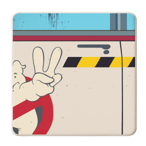 Ghostbusters 2 - Ecto-1A - personalised beer coaster by Danny Welch